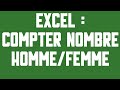 Compter le nombre de femme et homme sur excel 2013 s01e18