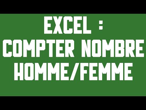 Count the number of women and men on Excel 2013 S01E18