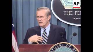 US  Secretary of Defence says there is no escape for Saddam Hussein