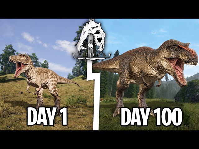 Tóm tắt 100 Ngày Tyrannosaurus Rex Sinh Tồn Siêu Khó Trong The Isle !!