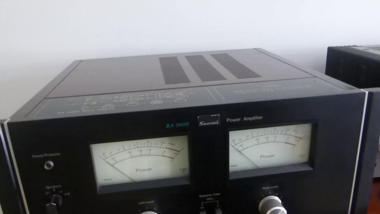 Sansui BA 3000 Power Amp. - YouTube