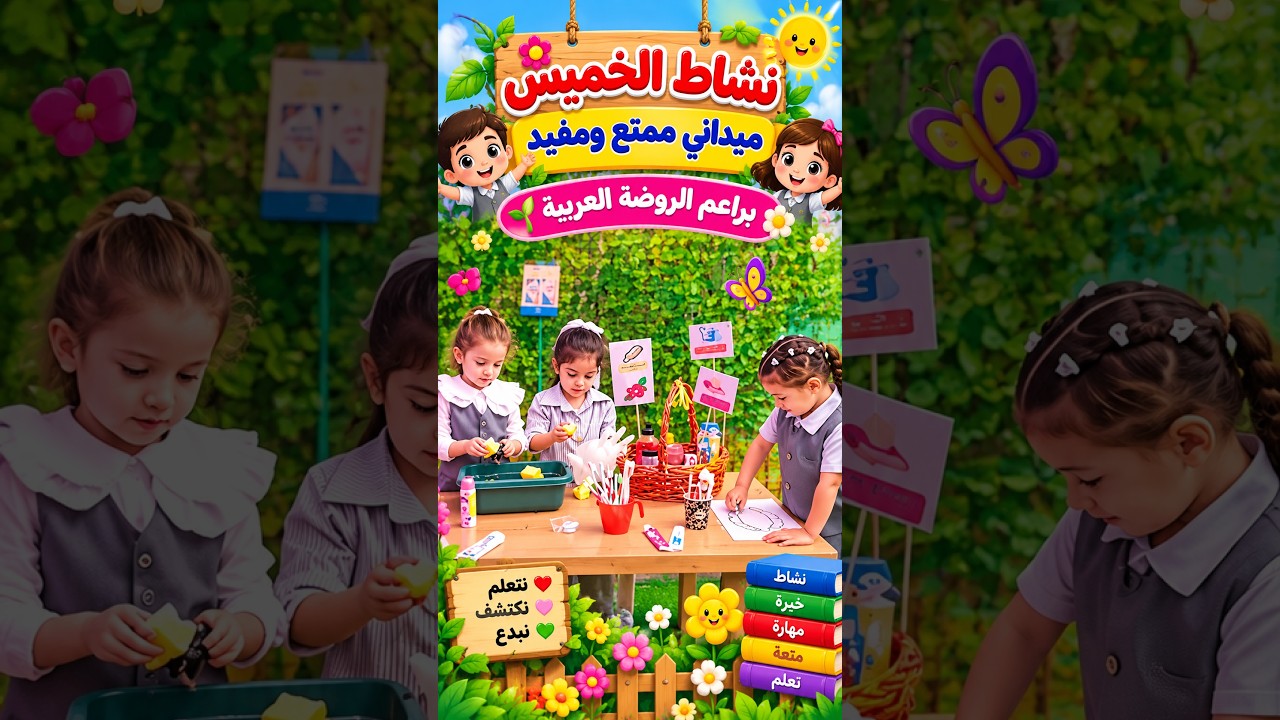 نشاط الخميس ..  ميداني ممتع ومفيد لأبطال الروضة العربية