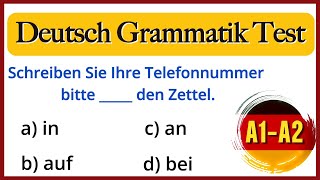Deutsch Grammatik Quiz für Anfänger | German Grammar for Beginners A1–A2 | Deutsch als Fremdsprache