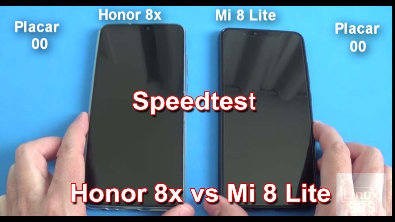 Speed test - Huawei Honor 8x vs Xiaomi Mi 8 Lite - PT-BR Brasil - YouTube
