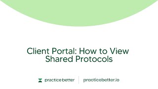 Client Portal: How to View Shared Protocols screenshot 1