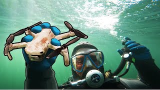 Scuba Diving To Find Crashed Drone 40 Feet Down