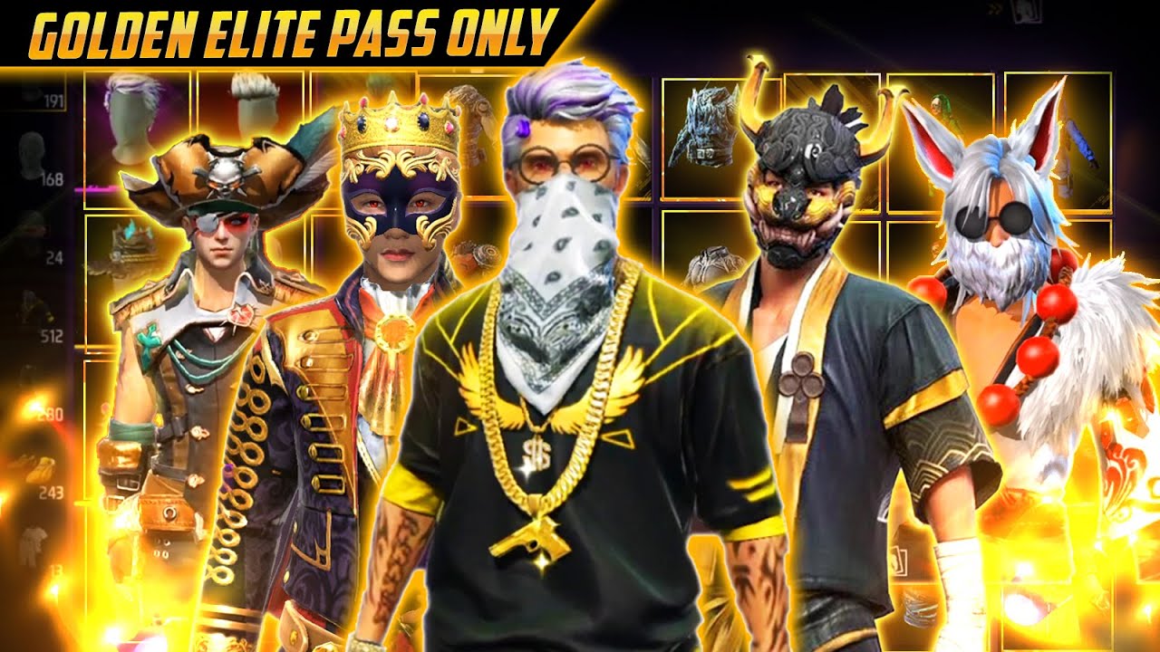 Golden Elite Pass Only Free Fire Best Collection Golden Hip Hop
