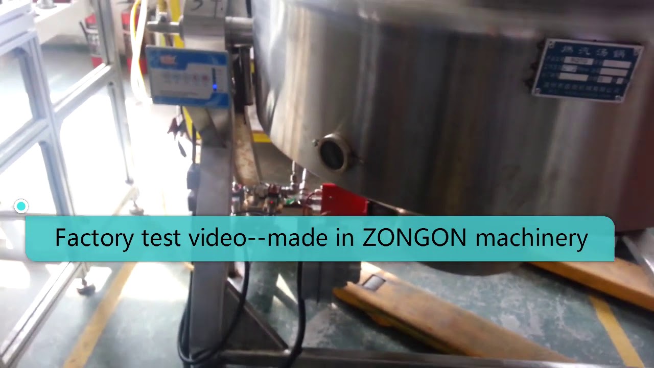 Gas heating jacketed kettle tilting YouTube