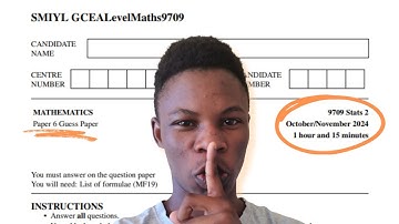 Probability and Statistics 2 Guess Paper: Oct/Nov 2024 (+ My Predictions) | CIE A Level Maths 9709