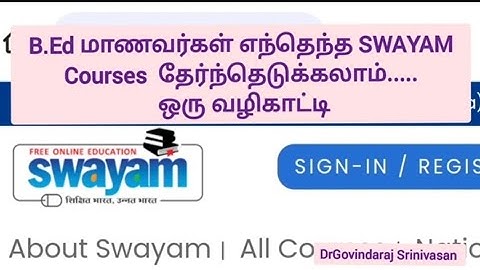 Which SWAYAM Courses can B.Ed students choose..... A Guide