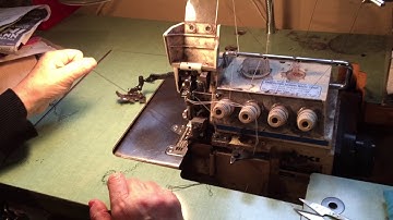 JUKI MO2500: Threading a 5-thread serger