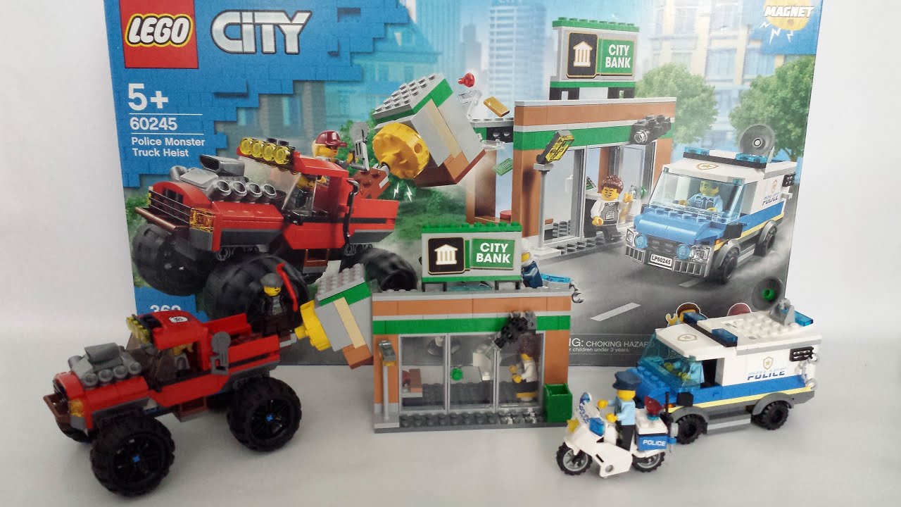 Building Lego Police Monster Truck Heist with Mark