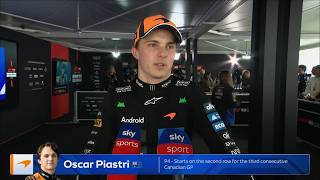 Oscar Piastri: Weather could give McLaren opportunity | Post Qualifying Interview | Canadian GP 2026