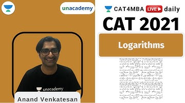 Logarithms l Quantitative Ability | CAT 2021 l Anand Venkatesan