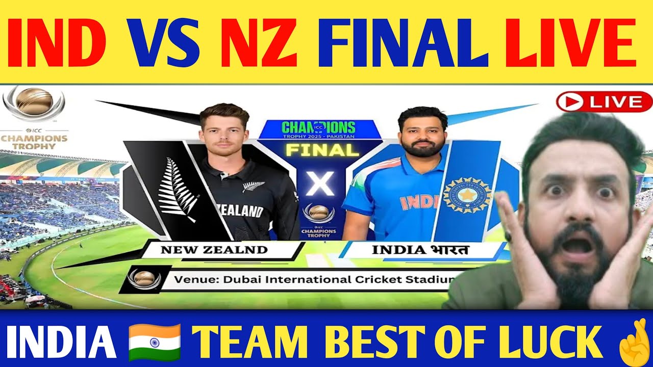 India vs New Zealand final live 2025 | Ind vs nz champions Trophy final ...