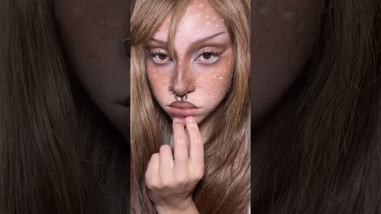 fawn deer makeup 🦌. ݁ ❀˖  #makeuptutorial #halloweenmakeup #shorts