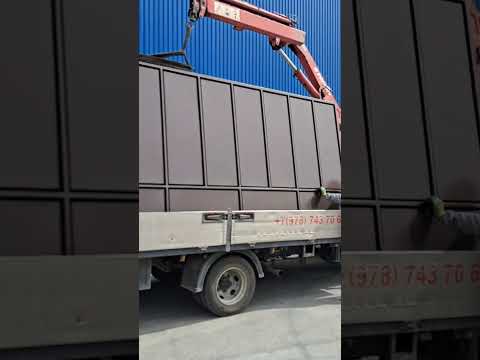 Филенчатые ворота уезжают на монтаж в Мирное г. Симферополь #ворота #home