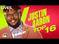 Justin Aaron Performs Luther Vandross' "Here and Now" | NBC's The Voice Top 16 2022