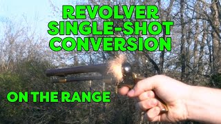 Crude Single-Shot Colt 1862 Police Revolver on the Range