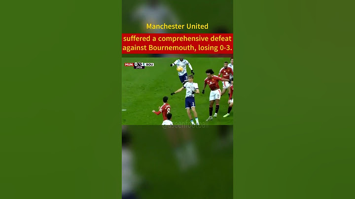 Manchester United suffered a comprehensive defeat against Bournemouth, losing 0-3.