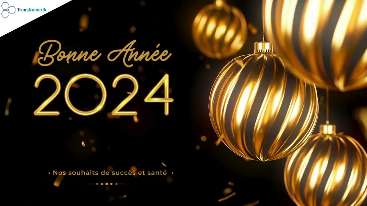 Carte de vœux virtuelle bonne année 2024 🍃☘️ (FX181) - Vidéostorytelling  by Néologis 