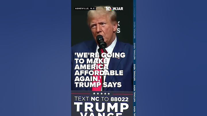 Former President Donald Trump speaks about economy