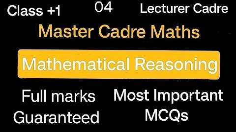 Intent Coaching Classes | Mathematical reasoning| master cadre maths and Lecturer Cadre Maths |