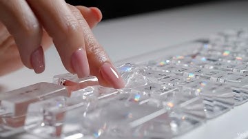 Diamond Clear Jelly Keyboard ASMR 💎 | Hyper-Realistic Slow Motion Satisfying Sounds #asmr #AI