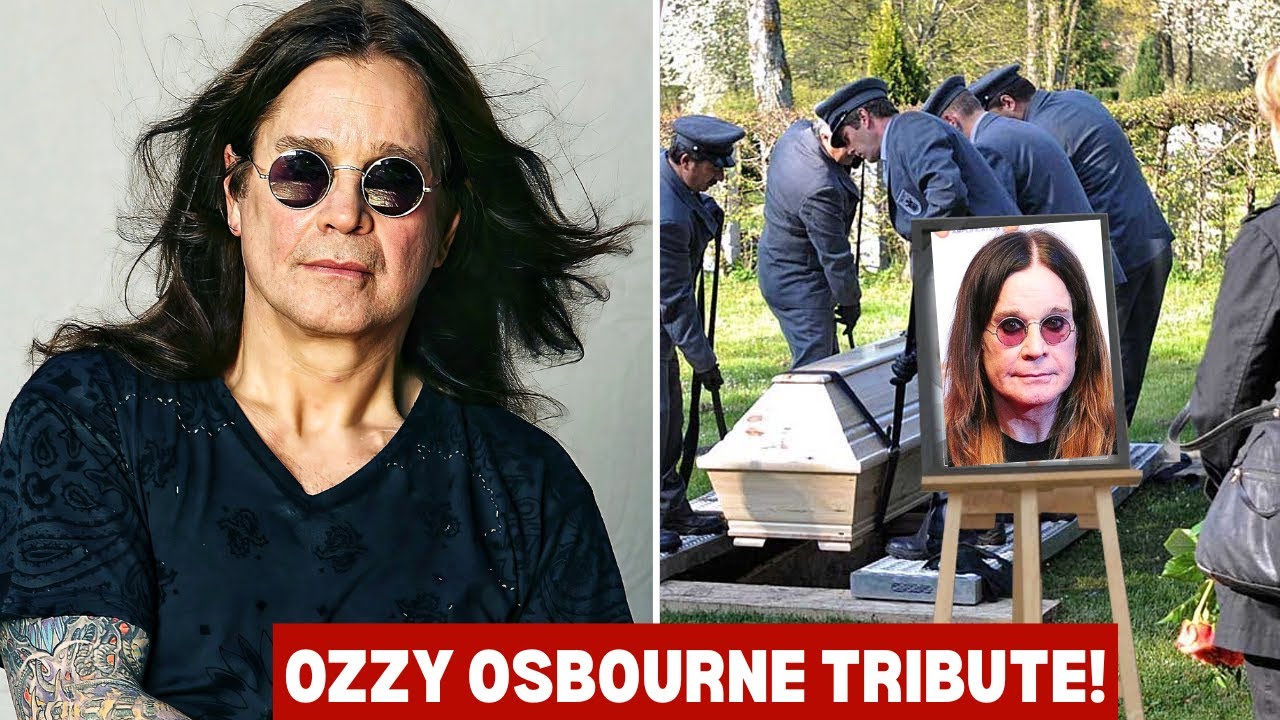 At Ozzy Osbourne's tragic funeral! Our condolences to Ozzy Osbourne's family, goodbye Ozzy Osbourne.