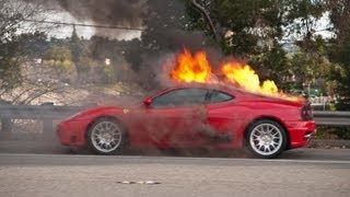 Epic Burnout Fails Compilation Cars On Fire - 2013