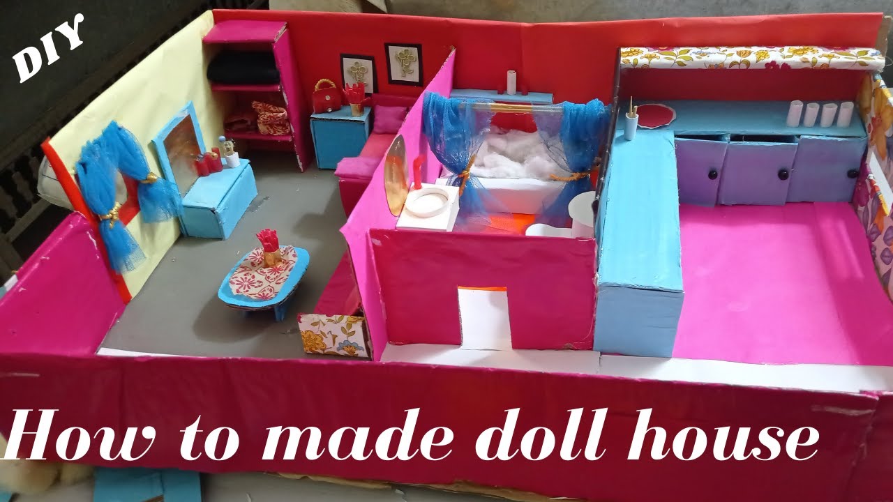 How to made doll house homemade doll house cardboard doll house