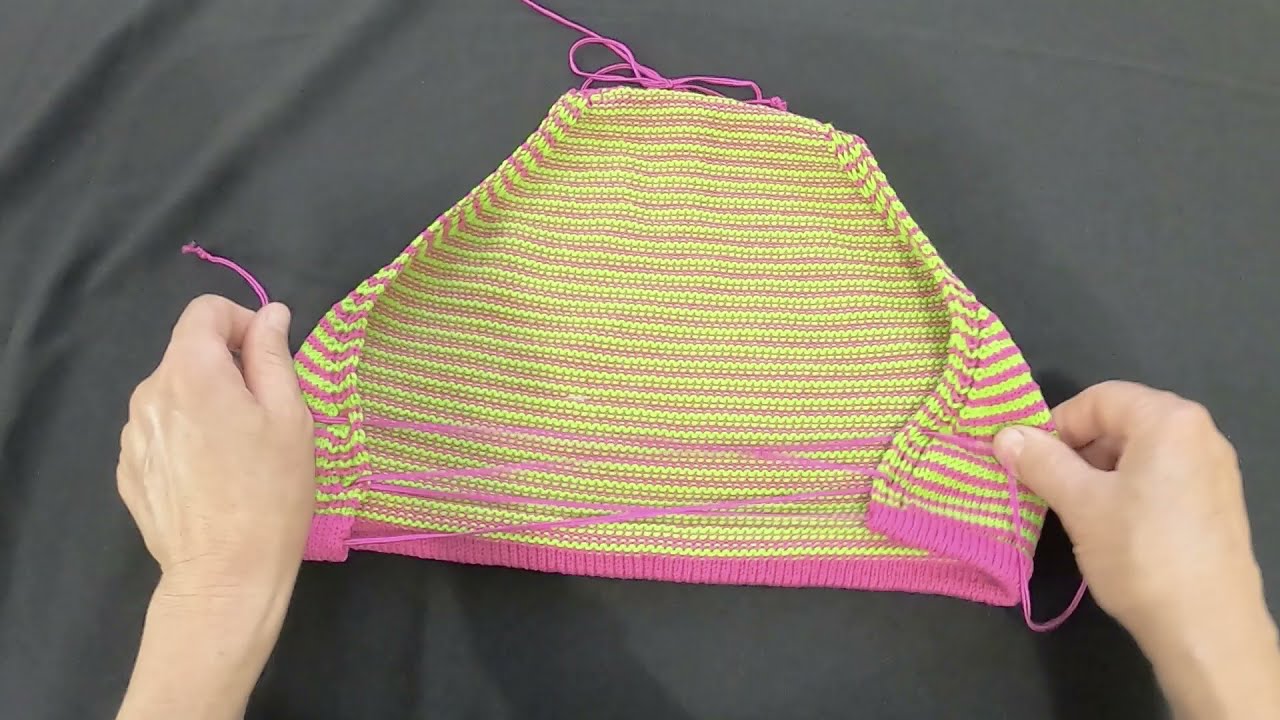 frente única feita em máquina de tricô