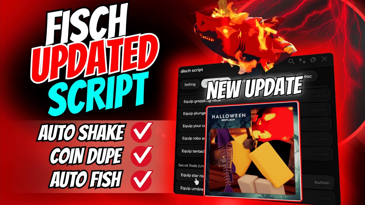 🌊 New Fisch Script *NO KEY* | Auto Fish, Halloween Spot Light, Auto Shake, Teleport & More l 2025