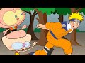 Mongo e Drongo com Naruto COMPLETO, com Naruto Sasuke e Sakura em Konoha - desenho animado