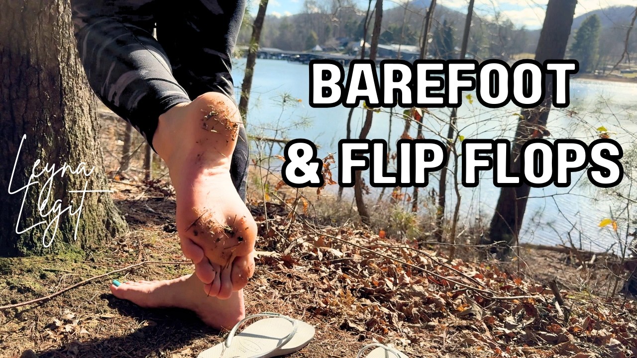 Barefoot in Public 🌲 Outdoor Walk & Flip Flops ASMR! 🩴