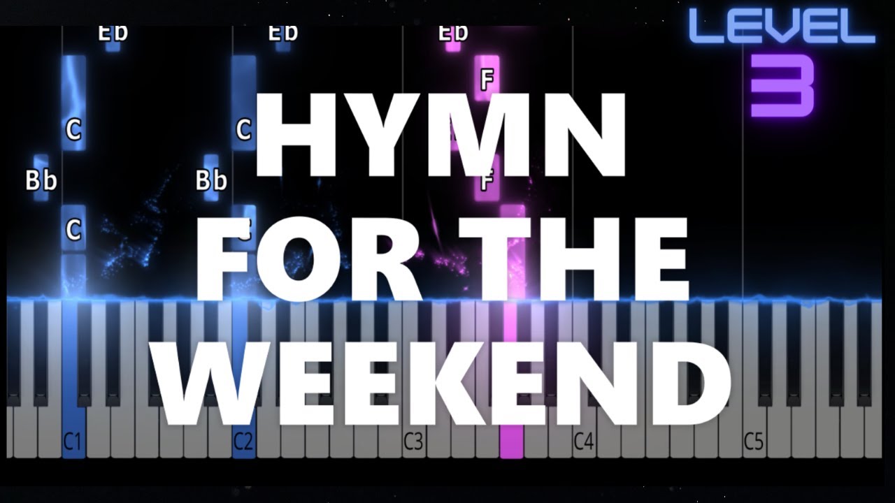 Hymn For The Weekend - Coldplay - INTERMEDIATE Piano Tutorial