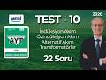MEBİ AYT Tarama Testleri Fizik Soru Çözümleri 10.TEST (22 Soru) [2026]