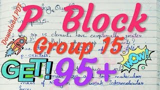 Chemistry Class 12 P Block Group 15 |Guaranteed Important Reasoning Questions with Answer and Rxns..