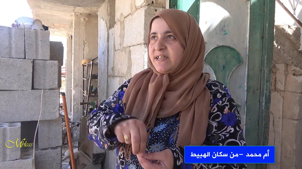 عودة بعض الاهالي الى بلدة الهبيط بعد توقف القصف على ريف ادلب الجنوبي