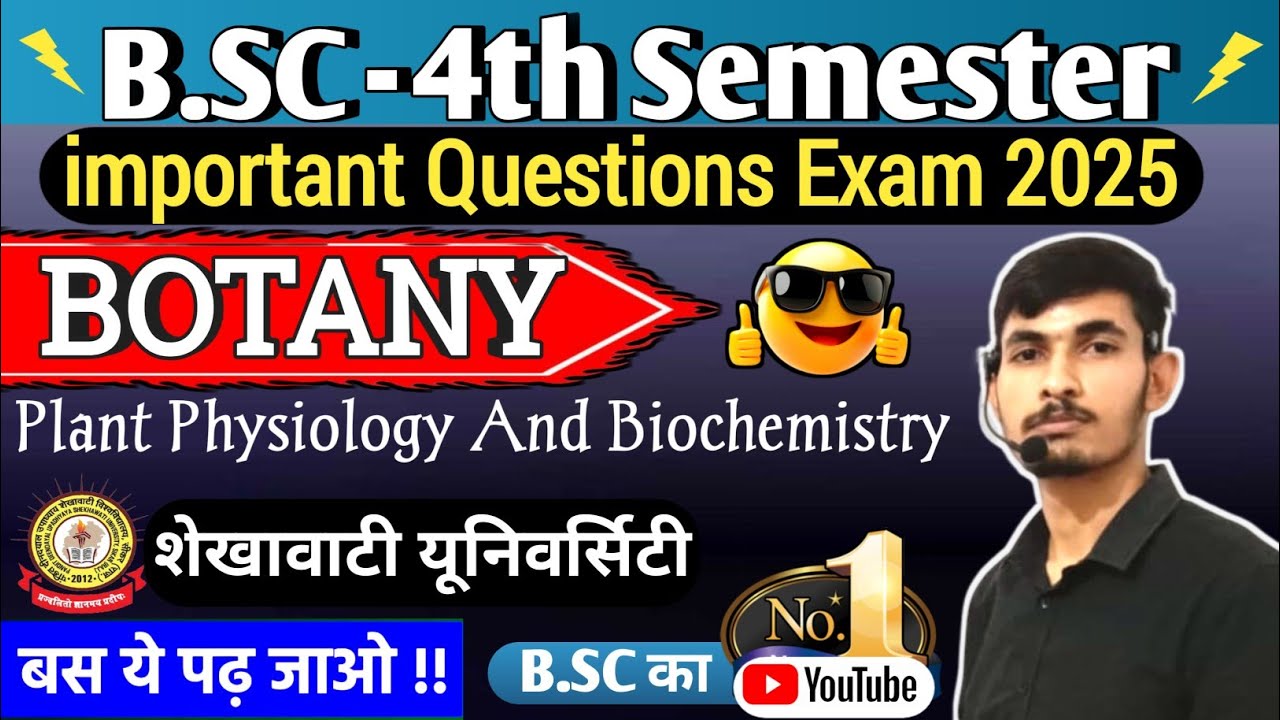 Bsc 4th semester botany important questions 2025 l bsc 4th semester ...