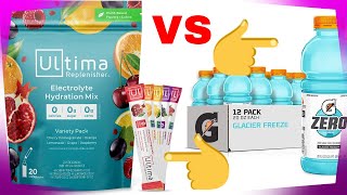 Hydrate you body Ultima Replenisher Electrolyte Hydration review vs Gatorade Zero