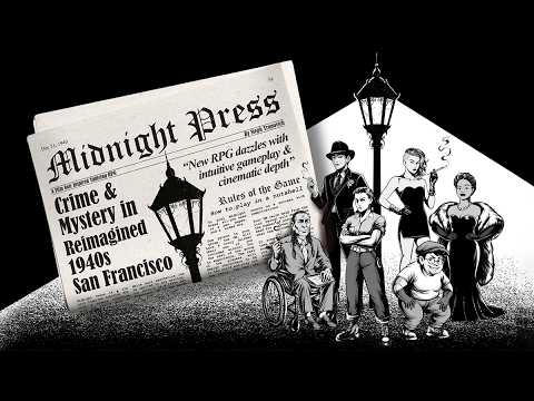 Now on Kickstarter: Midnight Press: Ultimate Detective Noir TTRPG In Newspaper