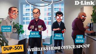 D-Link DUP-501 Wireless HDMI  - co-worker HIJACKS Presentation - Epic Office Spoof!
