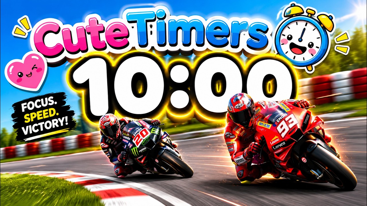 Fast Fun Cute Timers 10 Minute Moto Racing Countdown – Fast Fun Racing Timer ...