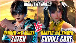 TEKKEN 8 - ZATCH (Ranked #6 Asuka) vs CUDDLE CORE (Ranked #5 Xiaoyu)  - T8 HIGH LEVEL GAMEPLAY