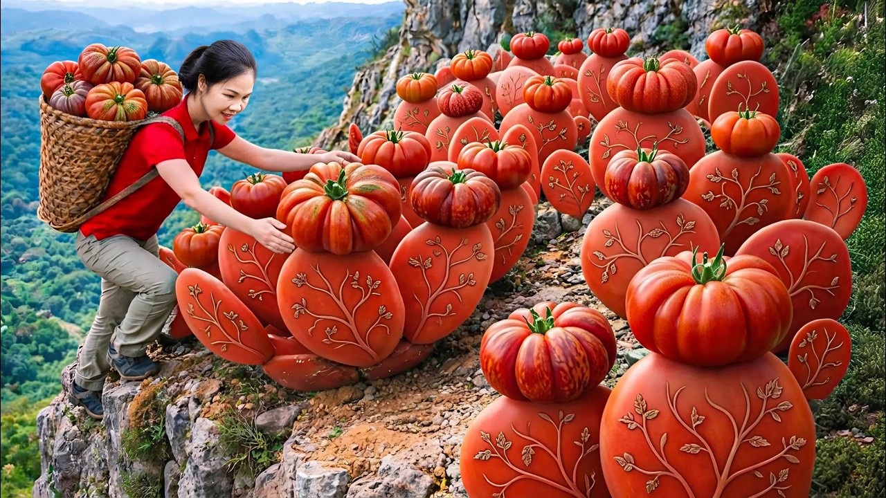 Harvest Giant Rare Tomato & Go to Market Sell | Rarest Tomato Variety I've Ever Seen | off the grid