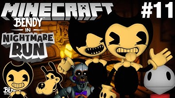 Bendy in Nightmare Run in Minecraft Part 11 - Map Showcase