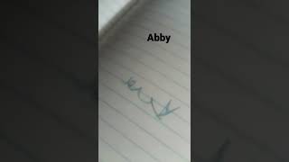 Abby in  bubble letter