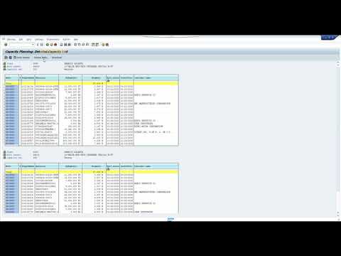 Using CM02 in SAP to check Machine Capacity or orders pending at a work center
