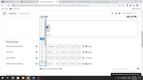 Moodle Activity - Creating Assignments